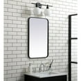 thumbnail image 3 of Soft corner metal rectangular mirror 18x30 inch in Black, 3 of 9