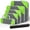 Green, variant on Compression Packing Cubes for Travel, 20% Flatter Clothes, Dual-Zipper System, Fits 22\