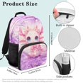 thumbnail image 7 of KUIFORTI Cute Pink Axolotl Girls Kids Backpack Large Capacity with Multiple Organizer Pockets for Elementary Middle Students Back to School Gifts for Kids, 7 of 7