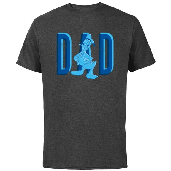Disney Donald Duck Dad - Short Sleeve Cotton T-Shirt for Adults - Customized-Charcoal