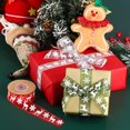 thumbnail image 4 of 3 Rolls Gift Wrapping Ribbon 30m Christmas Themed Organza Ribbon, Snowflake, Elk, 3 Colors for Gift Wrapping, Width 25mm, 4 of 5