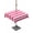 DeepPink, variant on Outdoor Tablecloth with Umbrella Hole, Pink Striped Spillproof Waterproof Outdoor Table Cover, Modern Simple Monochrome Geometric White Patio Tablecloths for Party/Garden/Picnic, Square 54"x54"