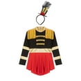 thumbnail image 3 of TiaoBug Kids Girls Circus Ringmaster Costume Long Sleeve Dance Leotard Dress with Headband Black 12, 3 of 6