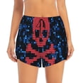 thumbnail image 2 of Fotbe pirate skull Pattern Womens High Waist Running Shorts Athletic Workout Quick Dry Shorts for Women with Pockets Gym Yoga Summer Shorts-X-Large, 2 of 7