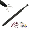 thumbnail image 3 of 4 Prong Diamond Tweezers Gem Pick-Up Holder Tool, Catcher Grabber Jewelry Making Tool Tactical All Black Coated, 3 of 3