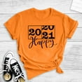 thumbnail image 1 of Hauts d'Été Grande Taille Femme Décontracté Femmes Motif Imprimé Manches Courtes Col Rond T-shirt Ample Haut Happy2021 T-shirt Col en V Femme en Liquidation, 1 of 3