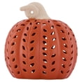 thumbnail image 3 of Light-Up Ceramic Pumpkin Tabletop Decoration, Orange, 8", Fall by Way To Celebrate, 3 of 5