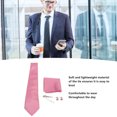 thumbnail image 3 of Corbata Sedosa Para Hombre, Juego De Corbata De Regalo Con Gemelos, Suave Para Negocios, 3 of 7