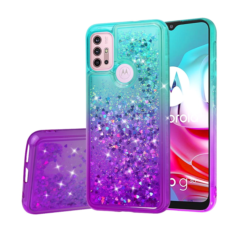 Motorola Moto G30 Case Moto G10 Case with Tempered Glass Screen