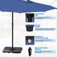thumbnail image 5 of Dextrus 15FT Double-Sided Patio Umbrella&nbsp; w/Solar Lights, Large Outdoor Table Umbrella 48 LED Lights for Patio, Navy Blue, 5 of 5