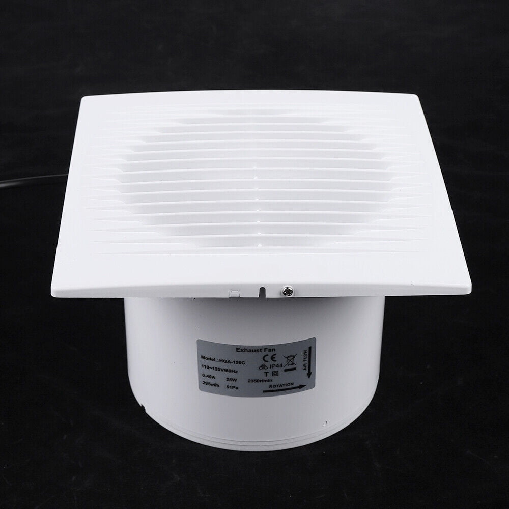 6'' Bathroom Ventilation Fan Wall Mounted Air Vent Exhaust Ceiling Toilet Blower for Kitchen, Bathroom, Living Room