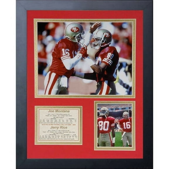 Joe Montana and Jerry Rice Framed Photo Collage