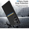 thumbnail image 5 of Samsung Galaxy S24 Ultra with Card Holder - Wallet Phone Case Galaxy S24 Ultra Hold 1-2 Cards for Women Men - Protective Soft Silicone Card Case for Samsung Galaxy S24 Ultra Black, 5 of 15