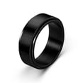 thumbnail image 5 of 8MM Black Polished / Brushed Spinner Band Men's Stainless Steel Ring Size 6-12, 5 of 5
