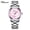 Pink Noodles, variant on Women's watch with mother-of-pearl dial and steel strap, luminous and waterproof, diamond-studded fashionable quartz watch, trendy and creative women's wristwatch