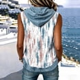 thumbnail image 6 of GERsome Hooded Tank Tops Women's Sleeveless Shirts Trendy Print Color Block Summer Casual Blouses Size L, 6 of 7