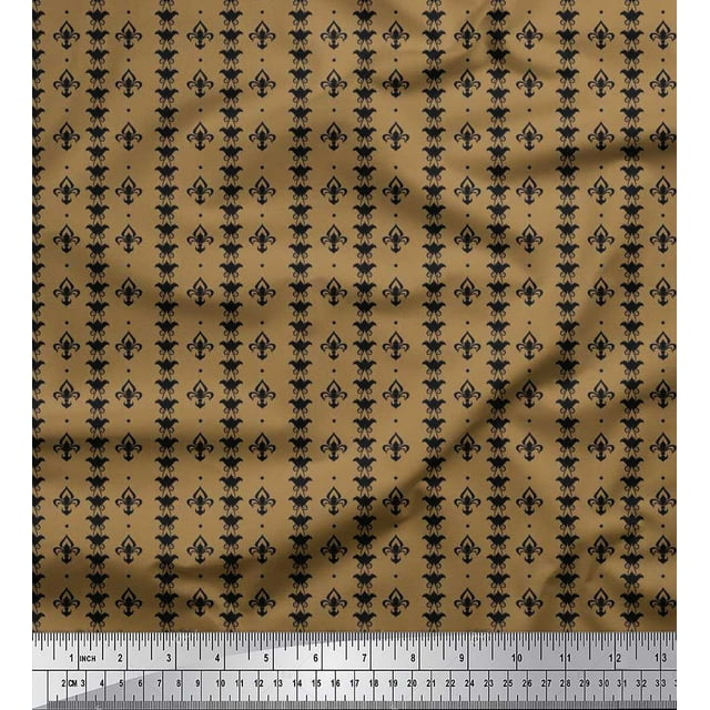Soimoi Coton Jersey Tissu Imprimé Damassé 1 Yard 58 Inch Wide