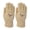 Khaki, variant on Cute Cartoon Face Fuzzy Winter Gloves, Plush Coral Fleece Full‑Finger Warm Gloves, Soft Cozy Gloves for Cold‑Weather Daily Wear White Free Size