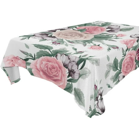 

POPCreation Pretty Rose Tablecloth 52x70 inches