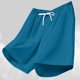 thumbnail image 4 of Mens Pantalones Cortos de Cintura Elástica con Bolsillos Secado Rápido Multi Bolsillo Pantalones de Baño para Hombres, Pantalones de Playa Transpirables con Cordón, 4 of 5