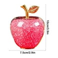 thumbnail image 3 of SLYNSHome Crystal Apple Figurine Paperweight Christmas Gifts for Women Men,Glass Apple Collectible Ornament for Home Table Holiday Decor - Pink, 3 of 7