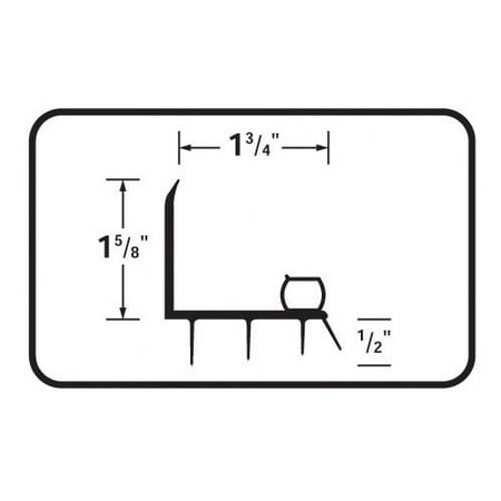 M-D Products 43816 Replacement Door Bottom with Vinyl Fins