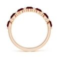 thumbnail image 2 of ANGARA Natural Floating Round 1.75 ct Ruby Semi Eternity Wedding Ring in 14K Rose Gold for Women (Size-3.6mm) | July Birthstone Jewelry for Her, 2 of 10