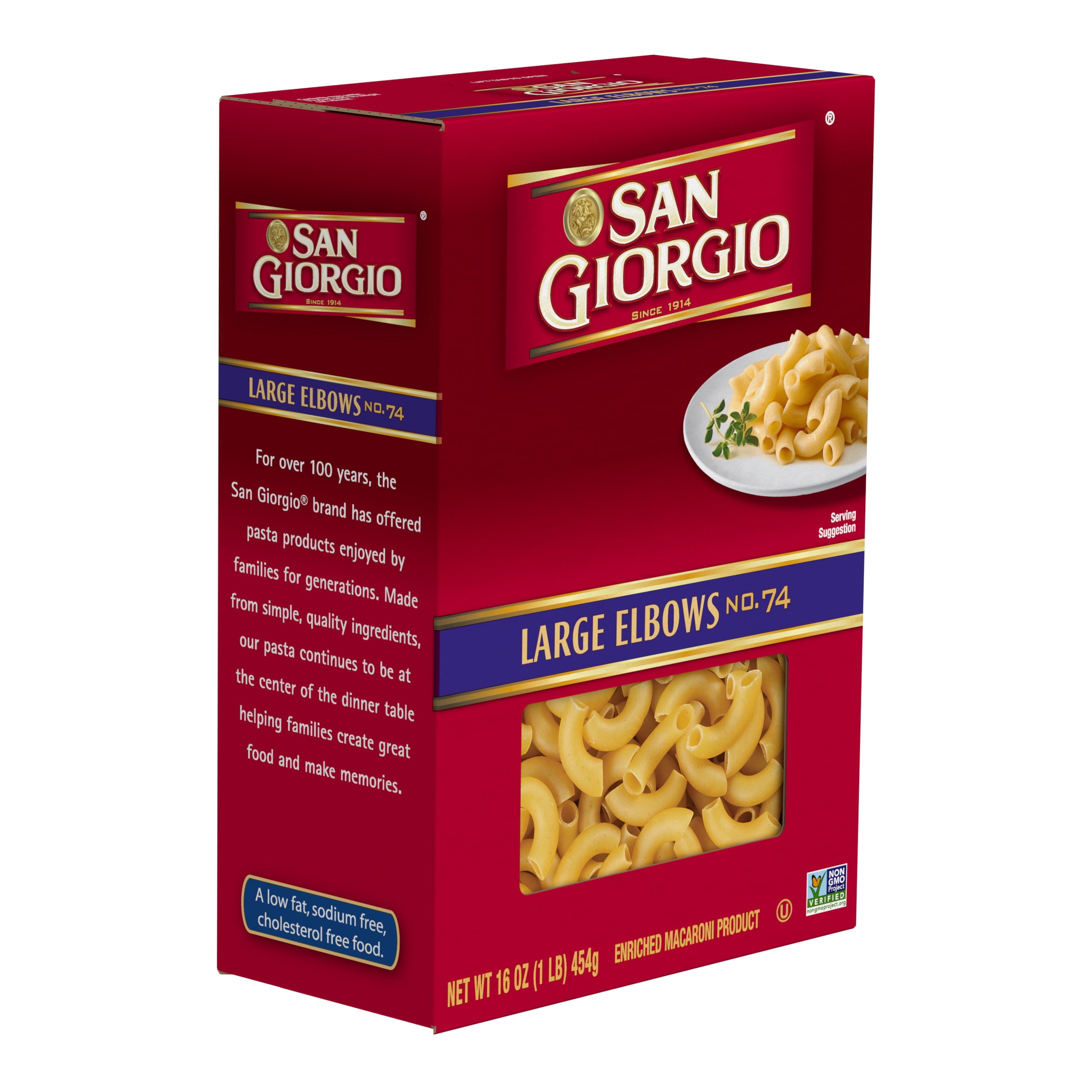 San Giorgio Large Elbows, 16-Ounce Box