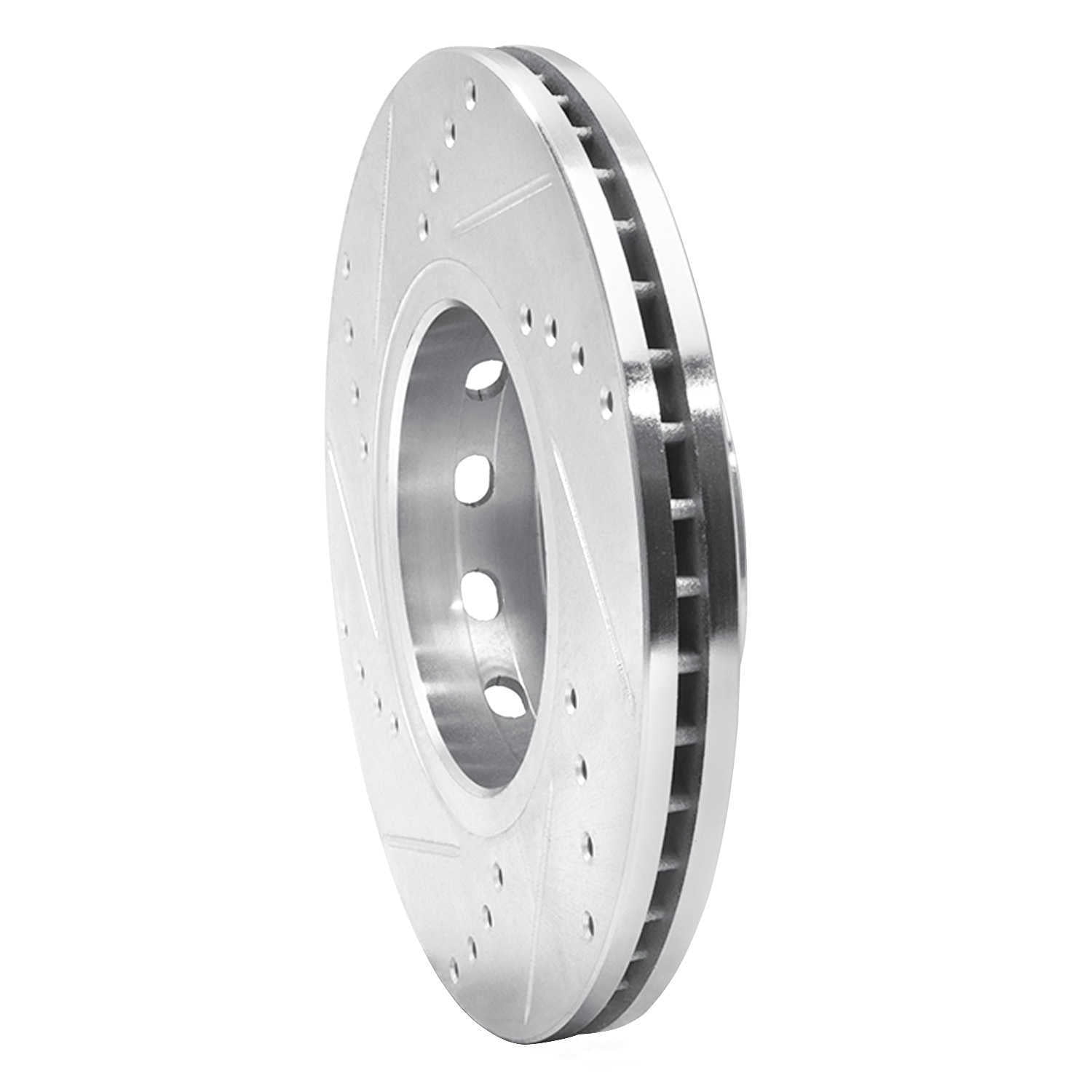 Dynamic Friction Company 631-73010R DFC Brake Rotor - Drilled And Slotted - Silver