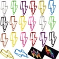 thumbnail image 4 of 100 Clips de Papel con Forma de Rayo: Juego de Clips Metálicos para Oficina, Organización de Archivos Escolares, Escritorio y Decoración de Fiestas., 4 of 5