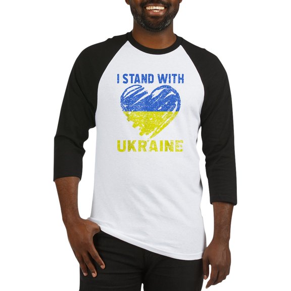 CafePress - Ukrainian Lover I Stand With Ukrai Baseball Jersey - Cotton Baseball Jersey, 3/4 Raglan Sleeve Shirt