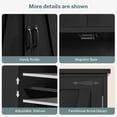 thumbnail image 5 of TEENFON 67" Kitchen Pantry Cabinet with 4 Doors, Farmhouse Pantry Cabinet with Adjustable Shelves, Storage Cabinet for Kitchen, Bathroom, Black, 5 of 7