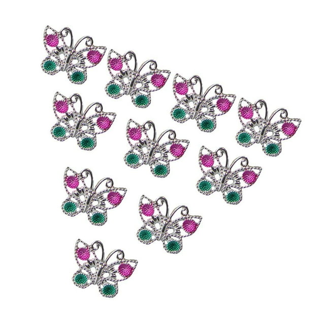 10x Anillos de Mariposa de Plástico Set Kids Girl Joyería Elegante Decoración de