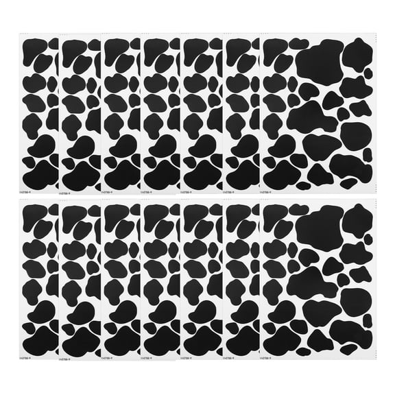 STOBOK Removable Cow Spot Stickers Black Peel and Stick Wall Decals for Farmhouse and Room Decor