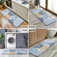 thumbnail image 6 of Blue Floral and Petal Pattern Kitchen Rug Mat,Kitchen Runner Rugs Non Skid Washable,Decorative Kitchen Floor Mats for Kitchen,Sink,Laundry,17"x47.2", 6 of 7