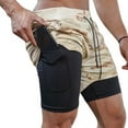 thumbnail image 2 of Liacowi Men Athletic Shorts, Elastic Waistband Pants with Pocket, 2 of 5