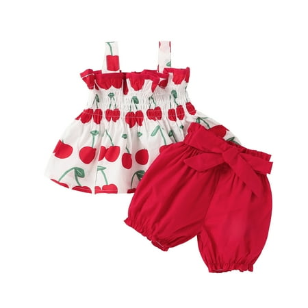 

ZMHEGW Newborn Infant Baby Sleeveless Floral Print Vest Tops + Bowknot Shorts Set Outfit Casual Fashion Clothing Set