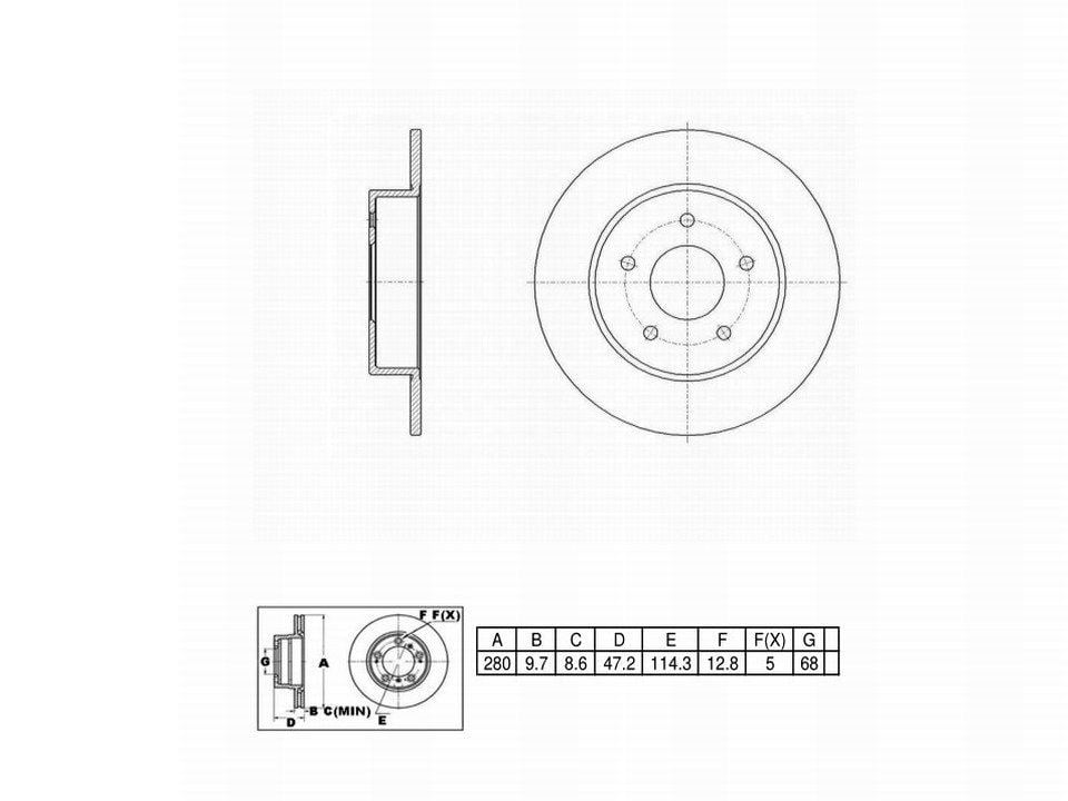 UltraHC Coated High Carbon Brake Rotor, Rear UR020846, Nissan Altima 2021-2019