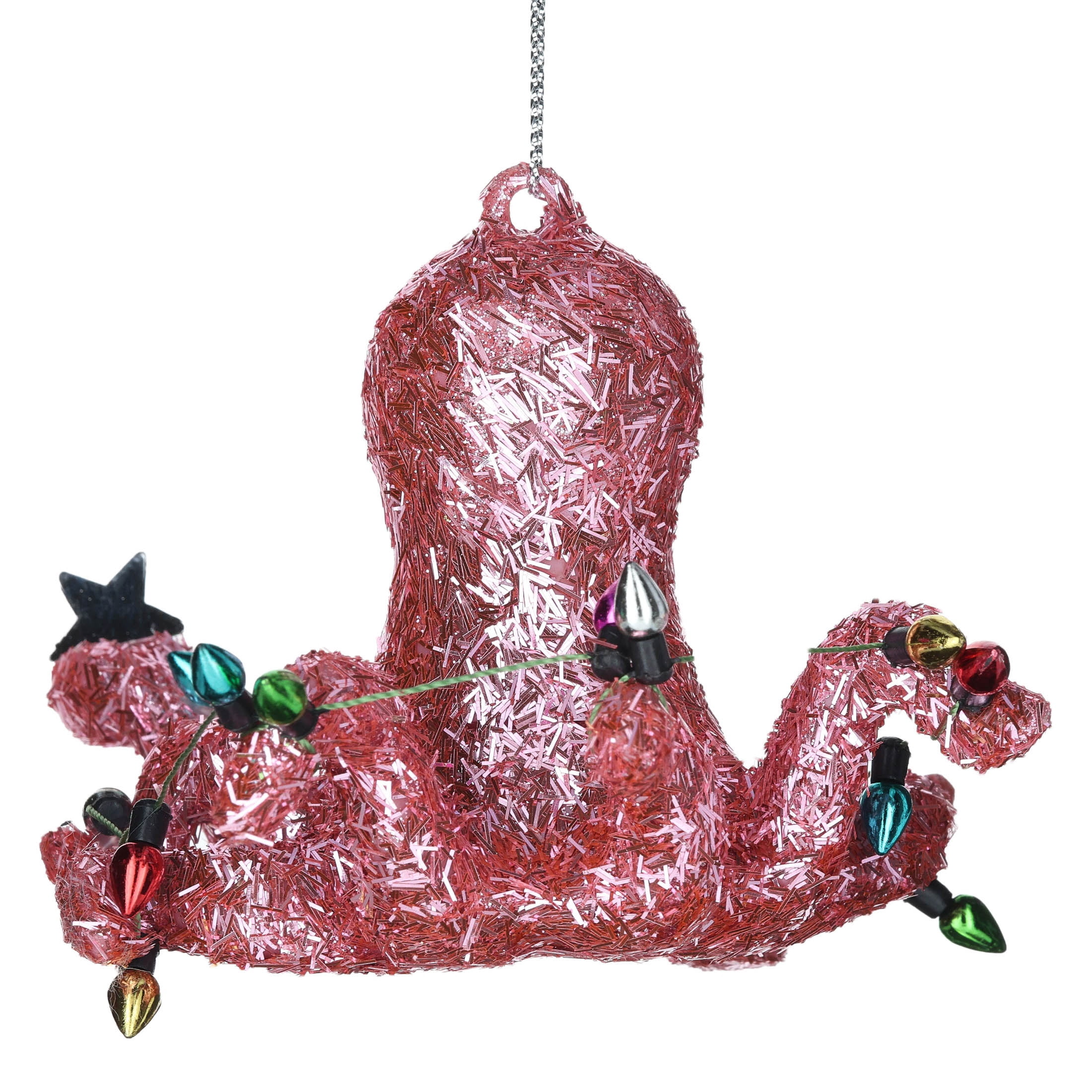 Pink Tinsel Octopus Christmas Ornament, 3", by Holiday Time