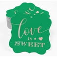 thumbnail image 2 of Inkdotpot Love Is Sweet Wedding Bottle Tag Real Rose Gold Foil Favor Bracket Shape Hang Tags Pack Of 50, 2 of 7