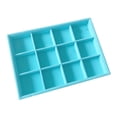 thumbnail image 3 of Bandeja organizadora de joyas de apilable, insertos de almacenamiento de joyas soporte de pendientes caja de caja de collar rejilla 12 cuadrícula Fernando reloj organizador cajón, 3 of 8