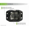 thumbnail image 6 of DV8 Offroad Elite Series 3" Flush Mount Light Pod | 4,800 Lumen from OSRAM LEDs | Bezel-Less Housing w/Heat Fins | IP 68 Rated UV Resistant Lens | Flood Pattern, 6 of 7