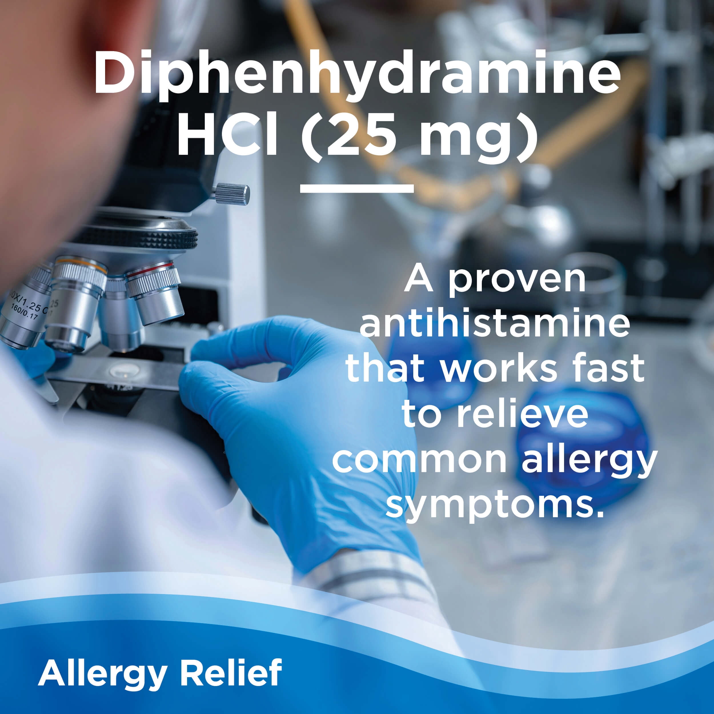 CalmCo Allergy Relief, Diphenhydramine 25mg, Mixed Berry Flavor, 18 vials.