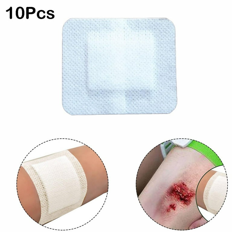10Pcs 6x7cm Medical Adhesive Hemostasis Plaster Wounds Dressing Band Aid  Bandage 
