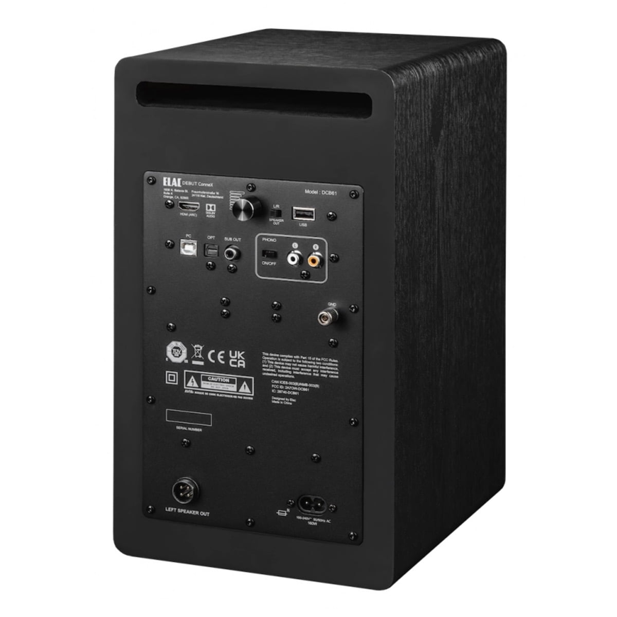 ELAC DCB61 Debut ConneX Powered Bookshelf Speaker - Pair (Black)