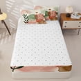 thumbnail image 4 of Homewish Watercolor Gradient Zipper Queen Comforter Set with Fitted Sheet and 2 Pillowcases,Mid-Century Geometric Zipper Bedding Set,Cream Pink,Reversible,4pcs, 4 of 8
