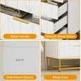 thumbnail image 4 of Ourlova Commode Organisatrice en Tissu à 4 Tiroirs – Petits Tiroirs de Rangement pour Chambre, Garde-Robe et Salon, Rangement Compact pour Vêtements, Table de Nuit Étroite Moderne, 4 of 7