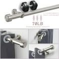 thumbnail image 5 of Heavy Duty Curtain Rods,1 1/4" Large Diameter Premium Nonadjustable Curtain Rod,72in/6ft Custom Window Treatment Rods with Durable Aluminum Brackets and End Caps,Brushed Nickel Finish, 5 of 14