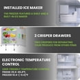 thumbnail image 4 of Conserv 30in RETRO Refrigerator 18cf Top Mount FACTORY INSTALLED ICE MAKER 110V, 4 of 8