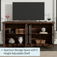 thumbnail image 6 of VANACC 63" Farmhouse TV Stand with 4 Glass Door & Strong Storage, Espresso, 6 of 8